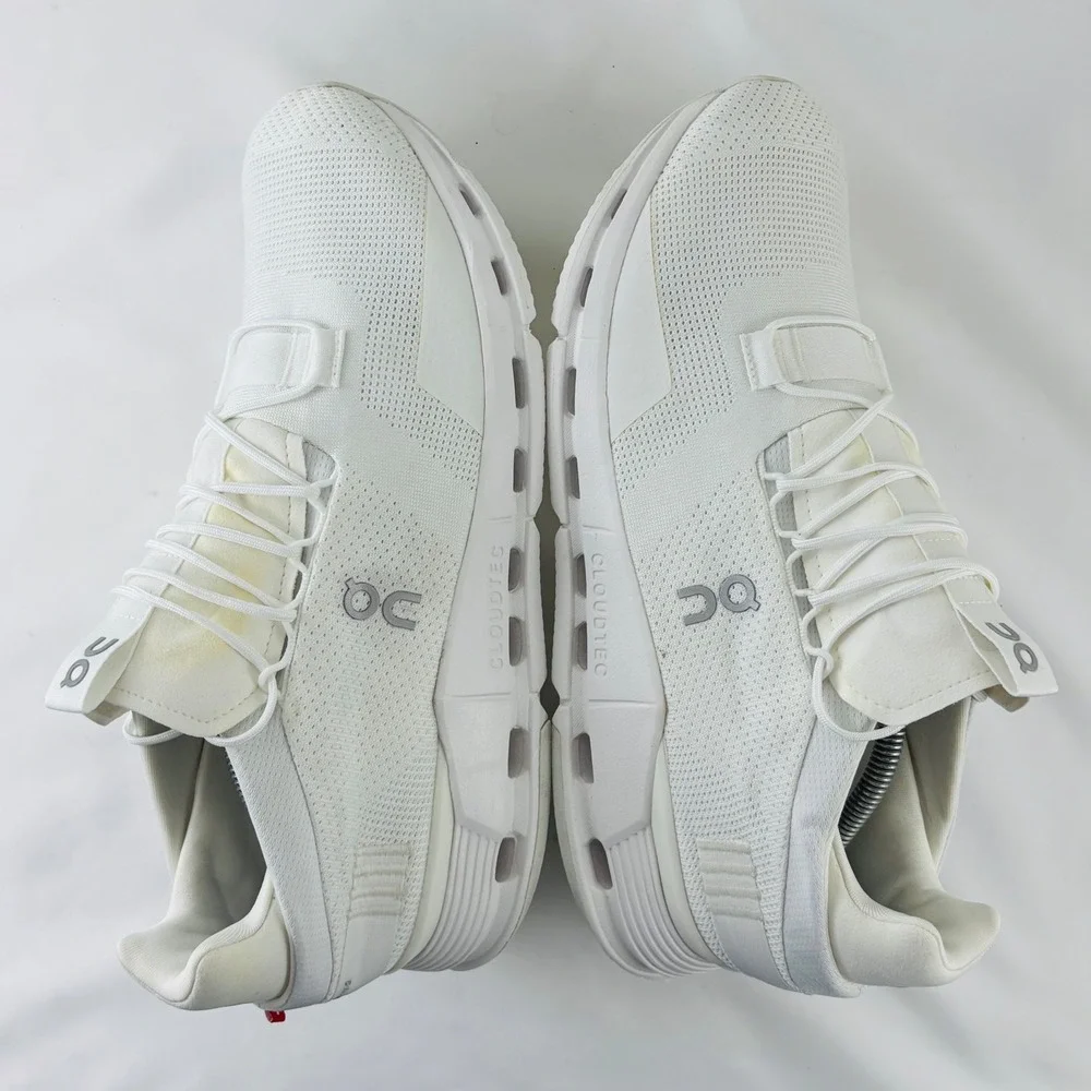 On Running Cloudnova 2 Sneakers Men's Sz. 12.5 All White CloudTec Athletic Shoes